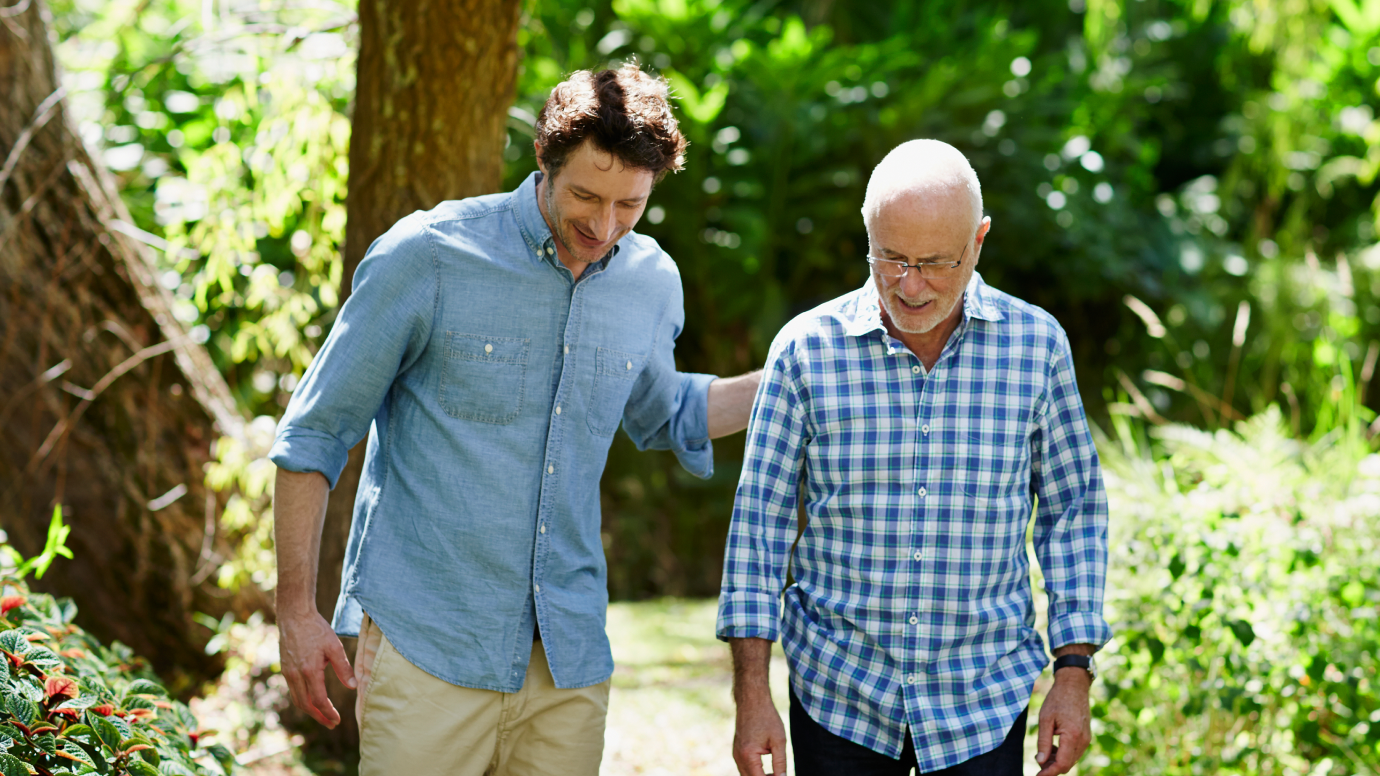 Two men talking about chronic glomerulonephritis